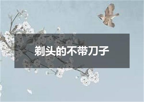 剃头的不带刀子