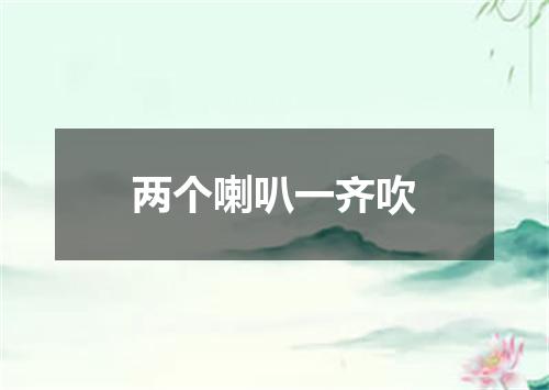两个喇叭一齐吹