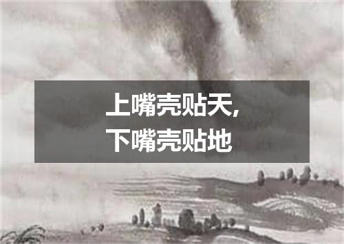 上嘴壳贴天,下嘴壳贴地