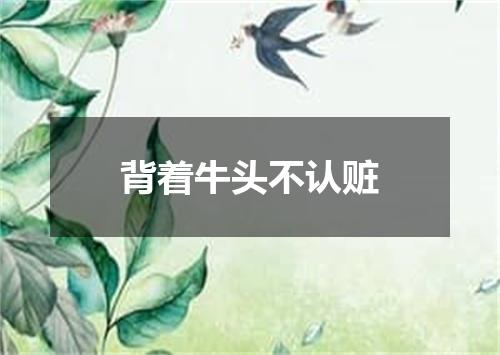 背着牛头不认赃