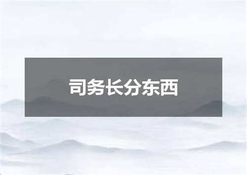 司务长分东西