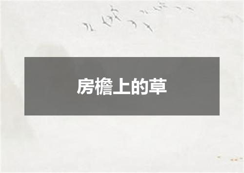 房檐上的草