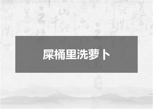 屎桶里洗萝卜