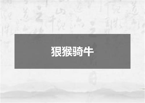 狠猴骑牛