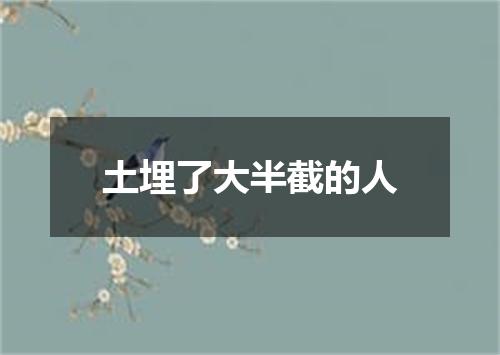 土埋了大半截的人