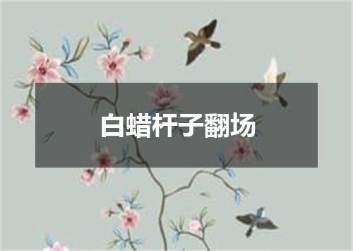 白蜡杆子翻场