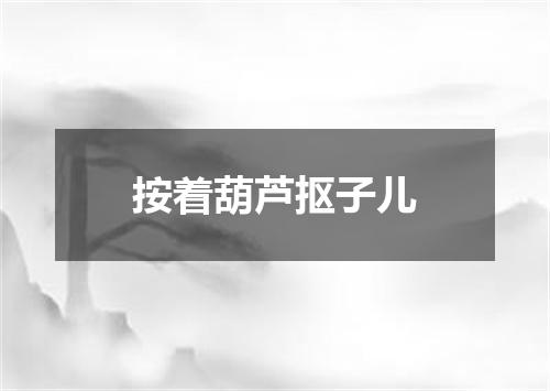 按着葫芦抠子儿