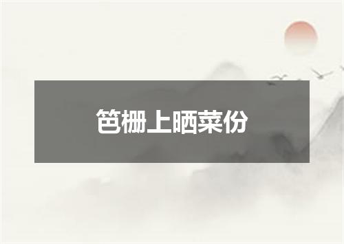 笆栅上晒菜份