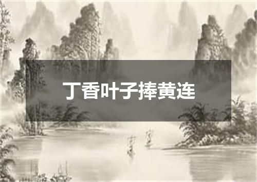 丁香叶子捧黄连