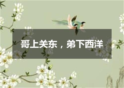 哥上关东，弟下西洋