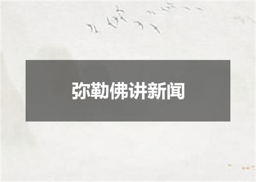 弥勒佛讲新闻