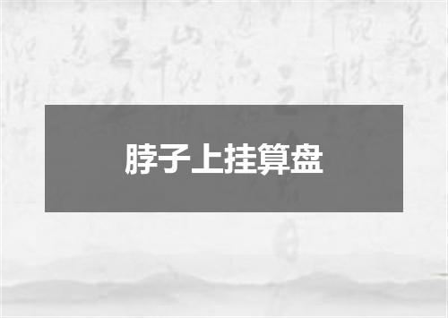 脖子上挂算盘