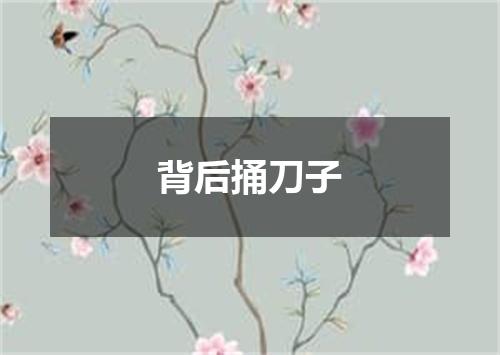 背后捅刀子