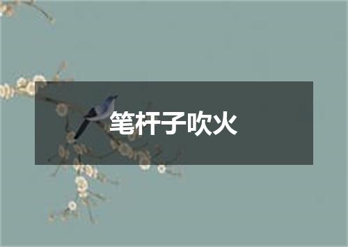 笔杆子吹火