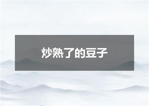 炒熟了的豆子