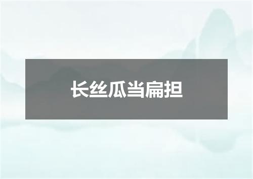 长丝瓜当扁担