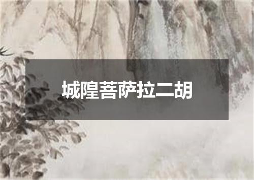 城隍菩萨拉二胡
