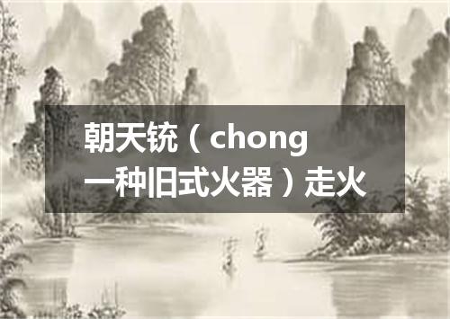 朝天铳（chong一种旧式火器）走火