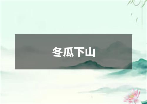 冬瓜下山