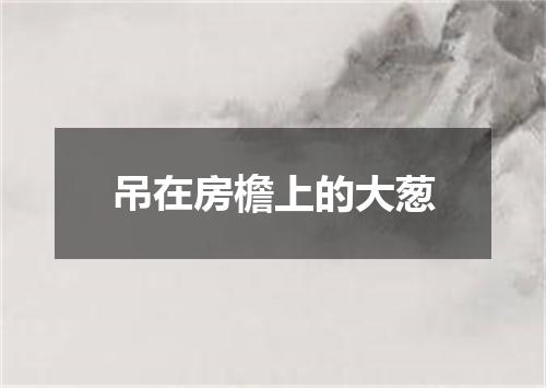 吊在房檐上的大葱