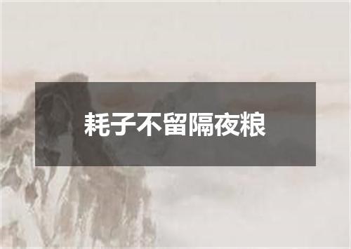 耗子不留隔夜粮