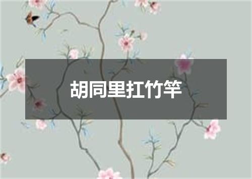 胡同里扛竹竿