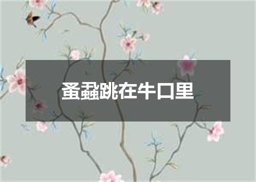 蚤蝨跳在牛口里