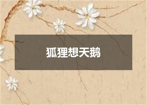 狐狸想天鹅
