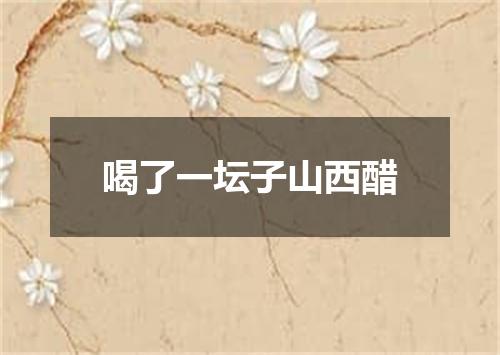 喝了一坛子山西醋