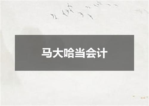 马大哈当会计