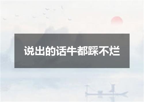 说出的话牛都踩不烂