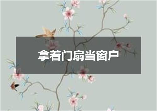 拿着门扇当窗户