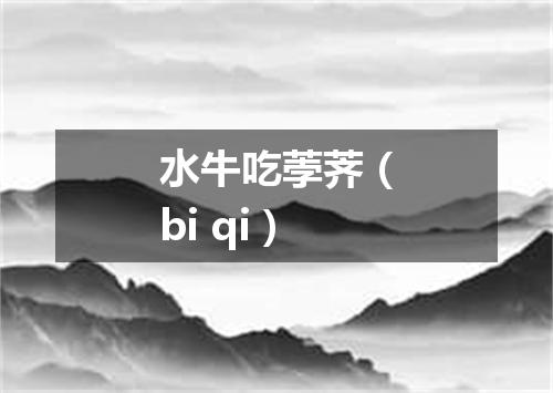 水牛吃荸荠（bi qi）
