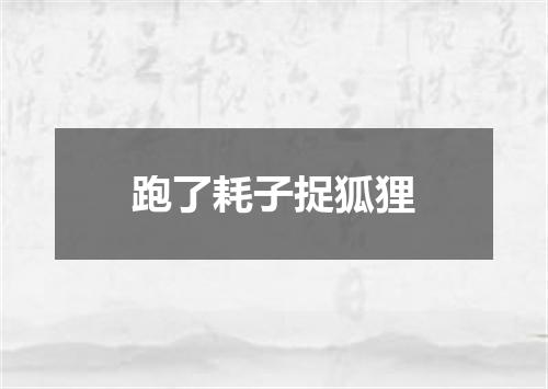 跑了耗子捉狐狸