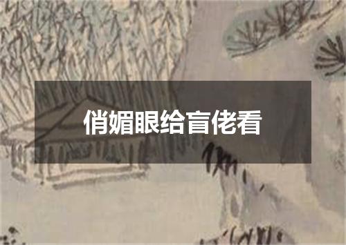 俏媚眼给盲佬看