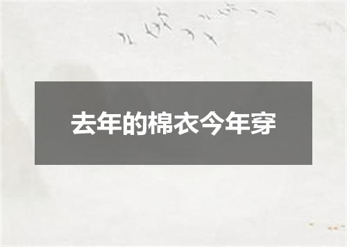去年的棉衣今年穿