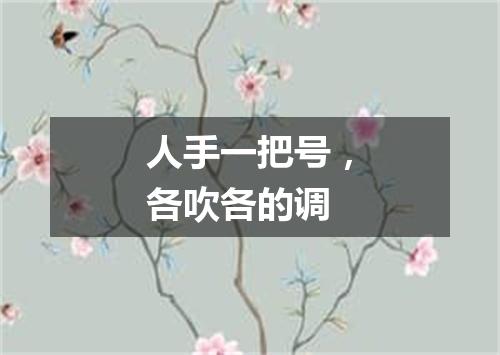 人手一把号，各吹各的调