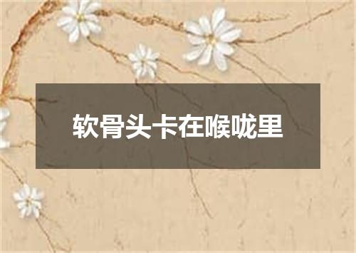 软骨头卡在喉咙里