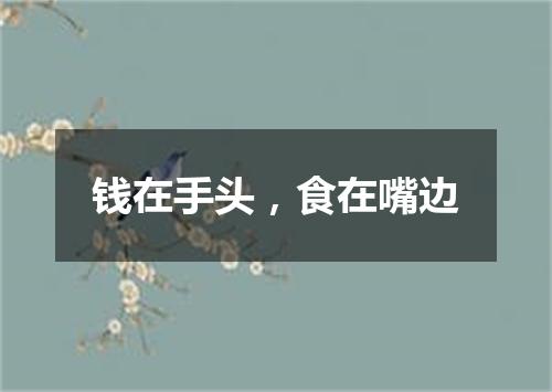 钱在手头，食在嘴边