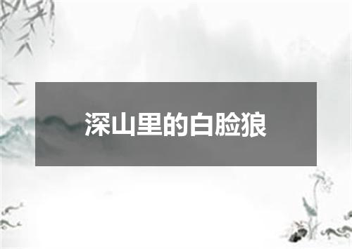 深山里的白脸狼