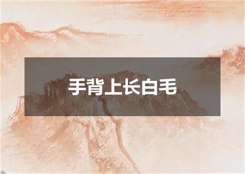手背上长白毛