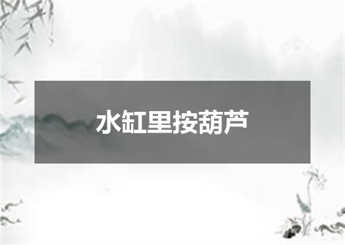 水缸里按葫芦
