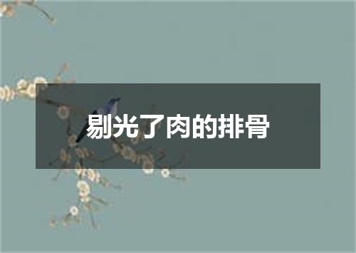 剔光了肉的排骨
