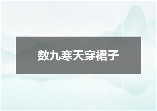 数九寒天穿裙子