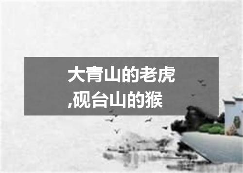 大青山的老虎,砚台山的猴
