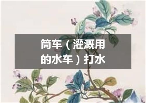 筒车（灌溉用的水车）打水