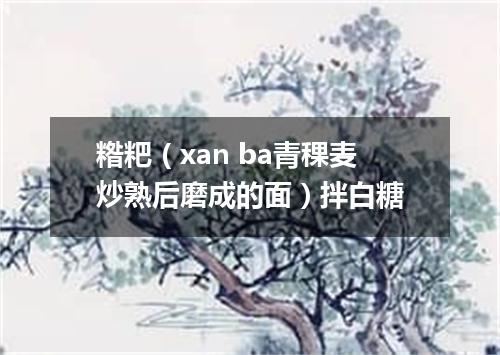 糌粑（xan ba青稞麦炒熟后磨成的面）拌白糖