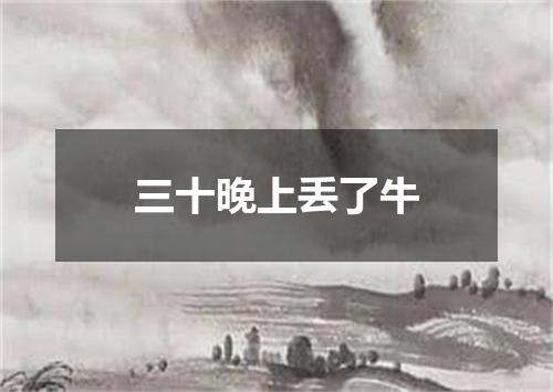 三十晚上丢了牛