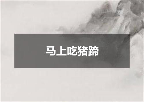 马上吃猪蹄