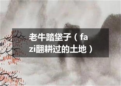 老牛踏垡子（fa zi翻耕过的土地）